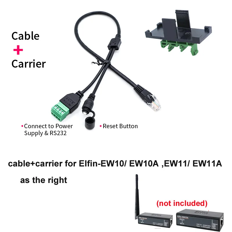 Transfer Adapter Conversion Cable Carrier for Elfin-EW10A EW11A Elfin-EE10A  EE11A RJ45 RS232 RS485 Interface