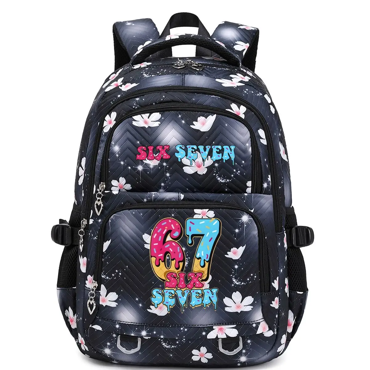 Y2K Six Seven Ice Cream Style Backpacks for Girls Boys Fun 67 Number Rucksack Waterproof Laptop Back Pack Teenager School Bag