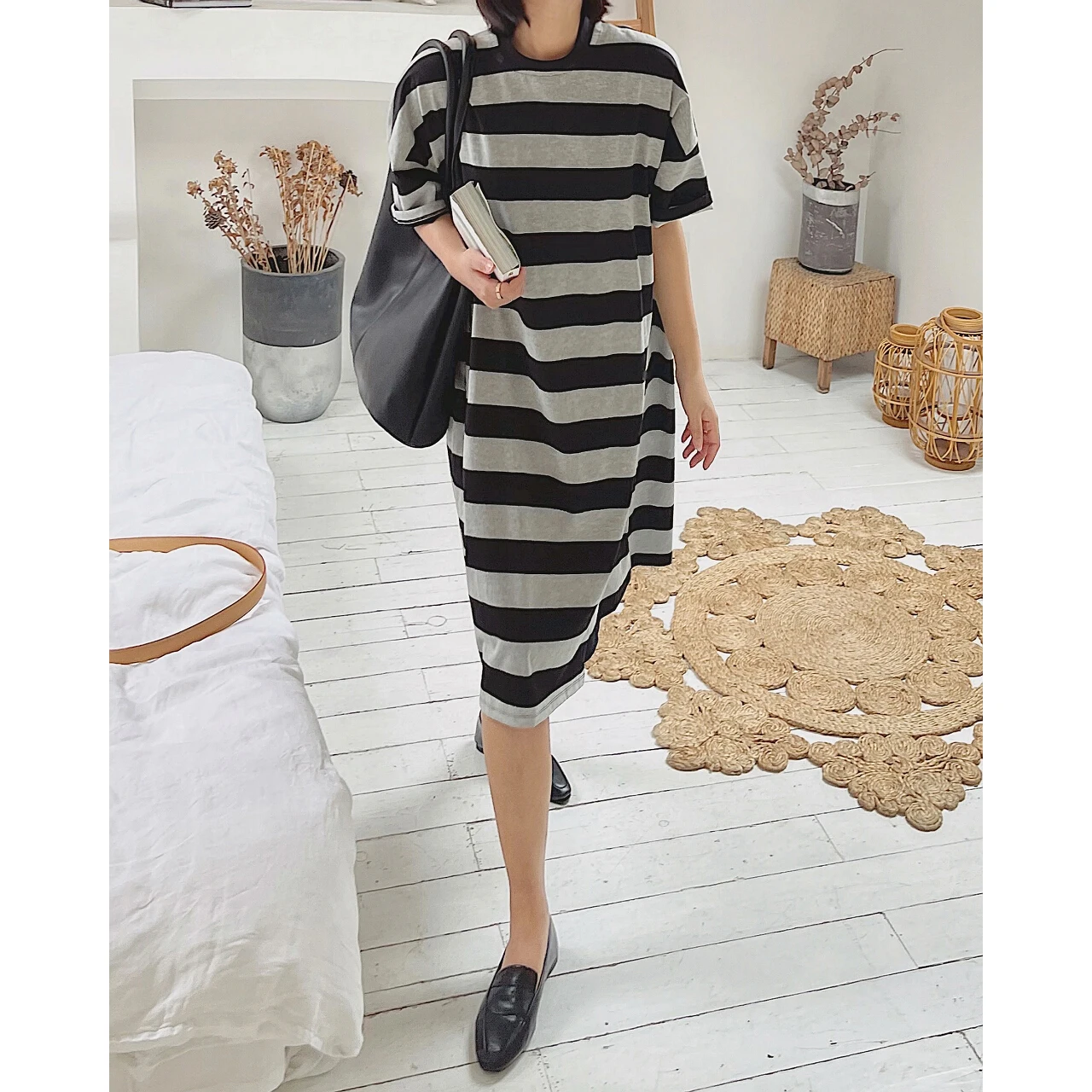 2022 donne t-shirt Stripe Dress elegante Robe Y2k Summer Midi Maxi Long Clothes Party Evening Prom tunica Sexy Oem Cheap Casual