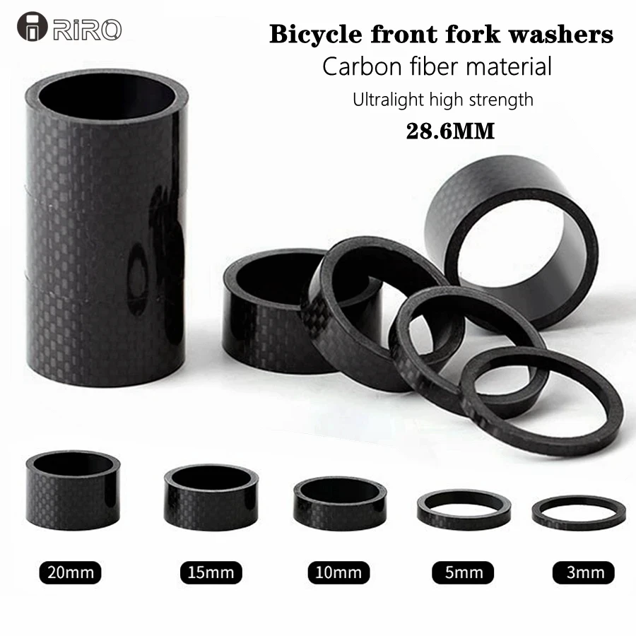 AliExpress 5PCS MTB Road Bike Bicycle Carbon Fiber Headset Fork Spacers Road Bike Handlebar stem Washer Ring Front Fork Bicycle Accessories