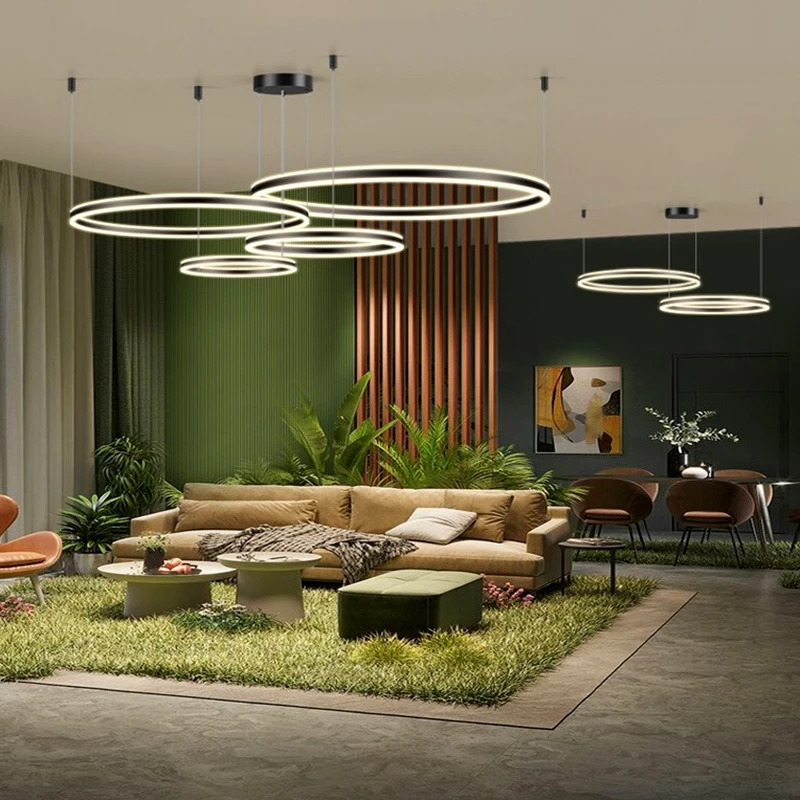 Moderne Wohnkultur Esszimmer Pendelleuchten für Wohnzimmer Lichter Ringe Innenbeleuchtung Deckenleuchte Hängeleuchte