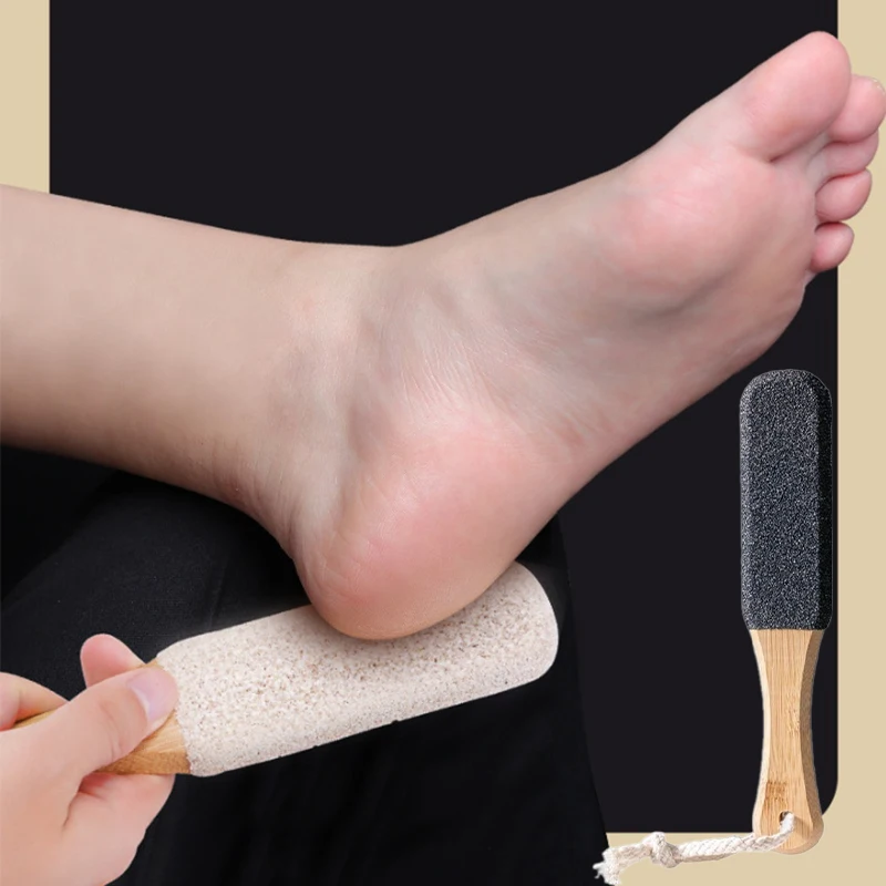 1Pcs Hard Dead Skin Remove Bamboo Silicon Carbide Foot Rasp File Scrubber Grater Callus Pedicure Tool Exfoliating Tools