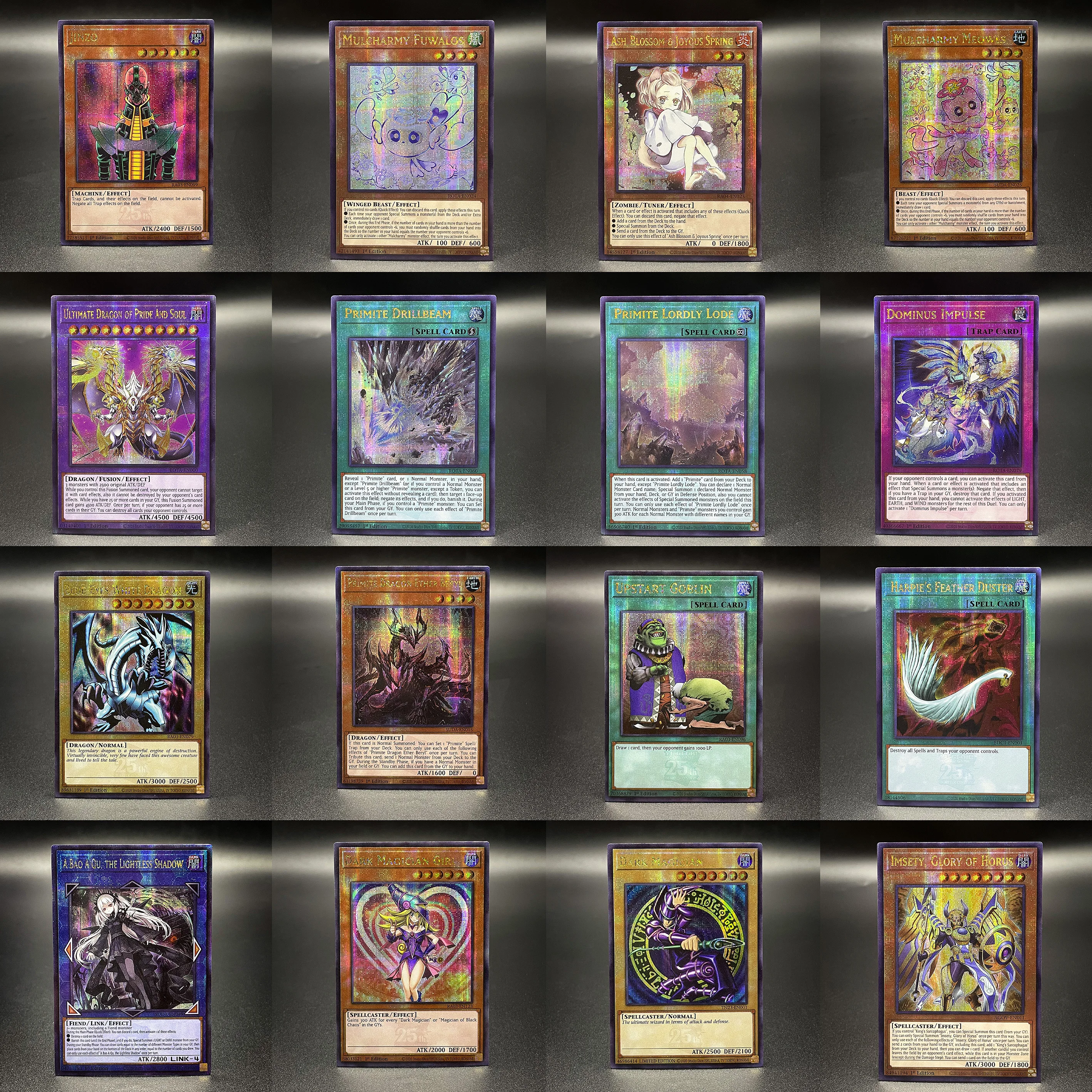 17/23/55 pièces quartier siècle Secret Rare YuGiOh cartes Slifer le ciel Dragon plume Duster Cyber Dragon Proxy YGO FOIL2 ensemble de cartes