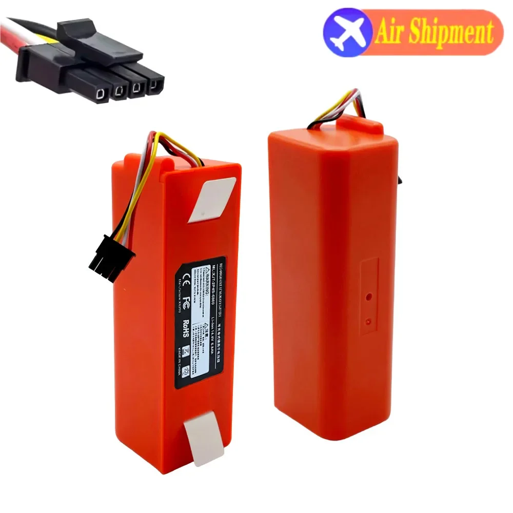 14.4V 6800mAh Rechargeable Li-ion Battery Pack For Xiaomi Mijia1S Roborocks S50-55 S5 Max S6 S7 Sweeping Robot Battery