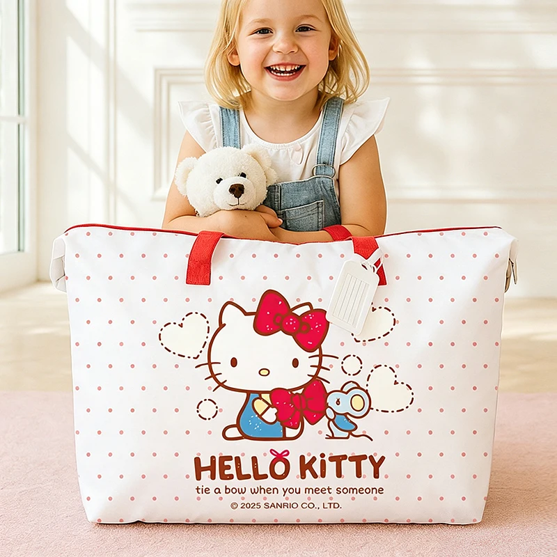 Sanrio  Waterproof Large Storage Bag Kids Toddler Kindergarten Quilt Luggage Tote