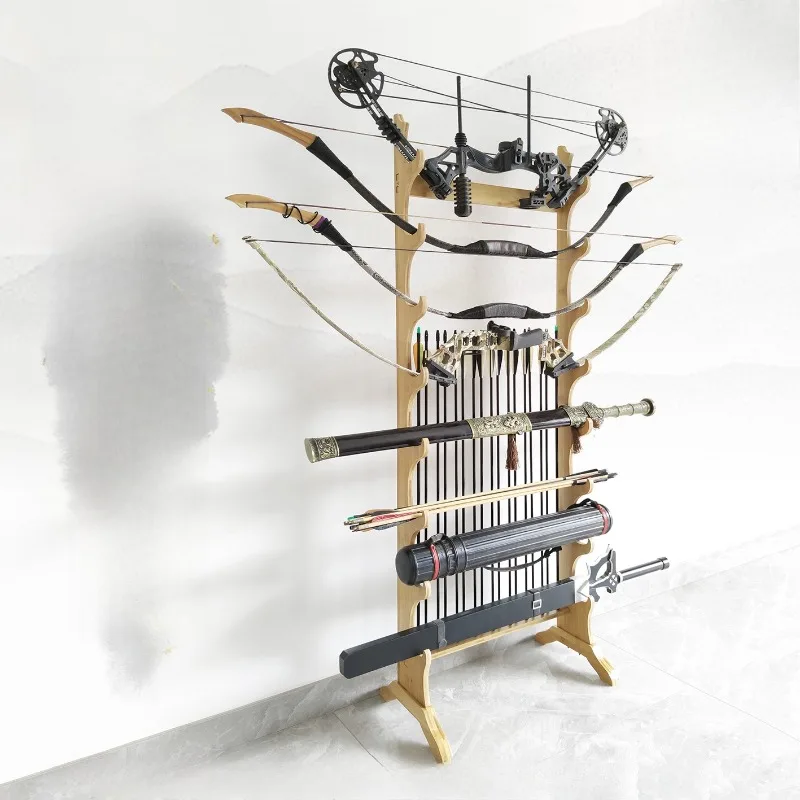 Archery Display Stand MultiTier Floor Rack for Steel Arrows & Instrument Mount Bow Holder for Archery Decor stools Storage