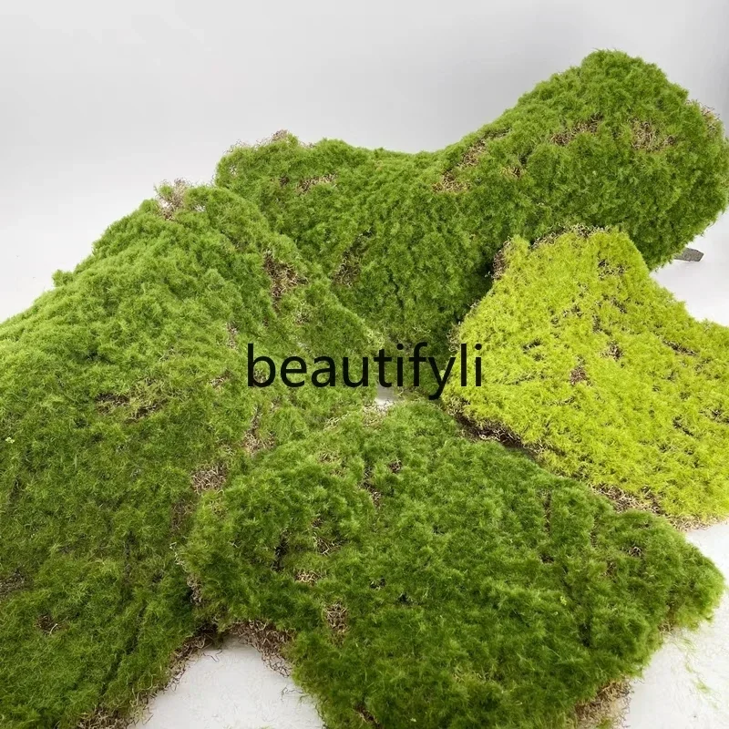 

32Moss lawn moss, turf green landscape, decorative interior, green plant wall rockery display