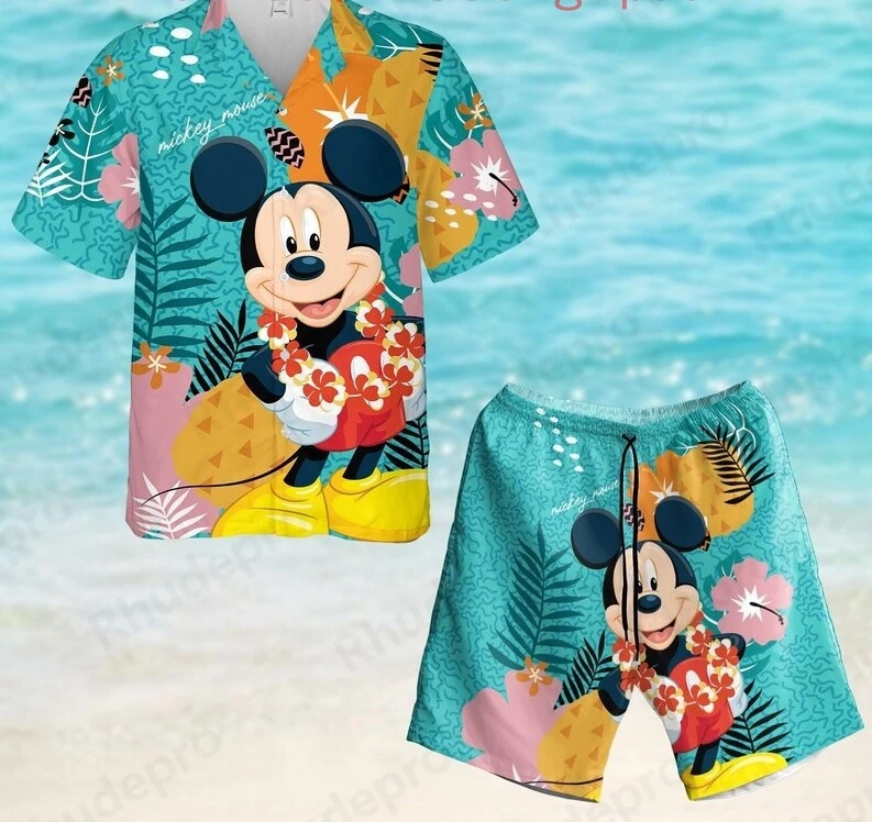 

Disney Mickey Hawaiian Shirt And Short Suit Mouse Shirt Aloha Men Women Beach Shirt Summer Vacation Shirt Magic Kingdom Shirt