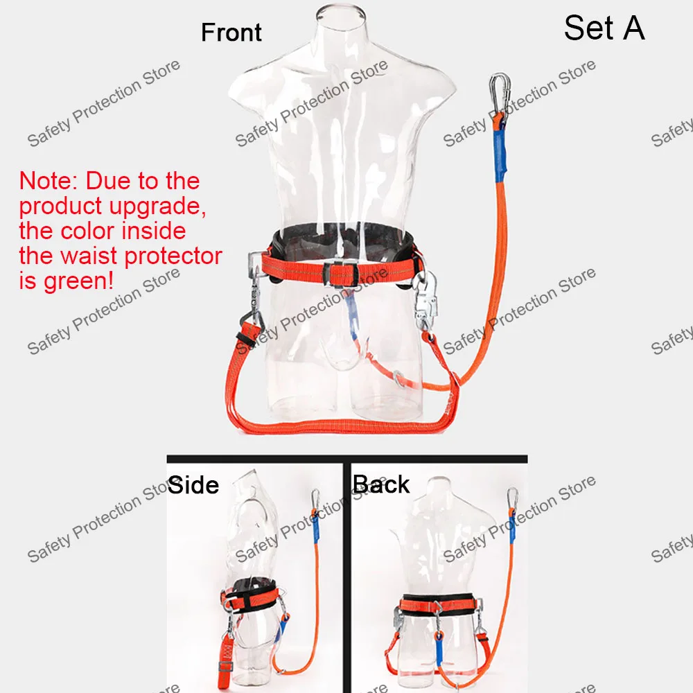 High Altitude Work Safety Harness Single Waist Safety Belt Fence Strap for Outdoor Training Electrician Construction Protection