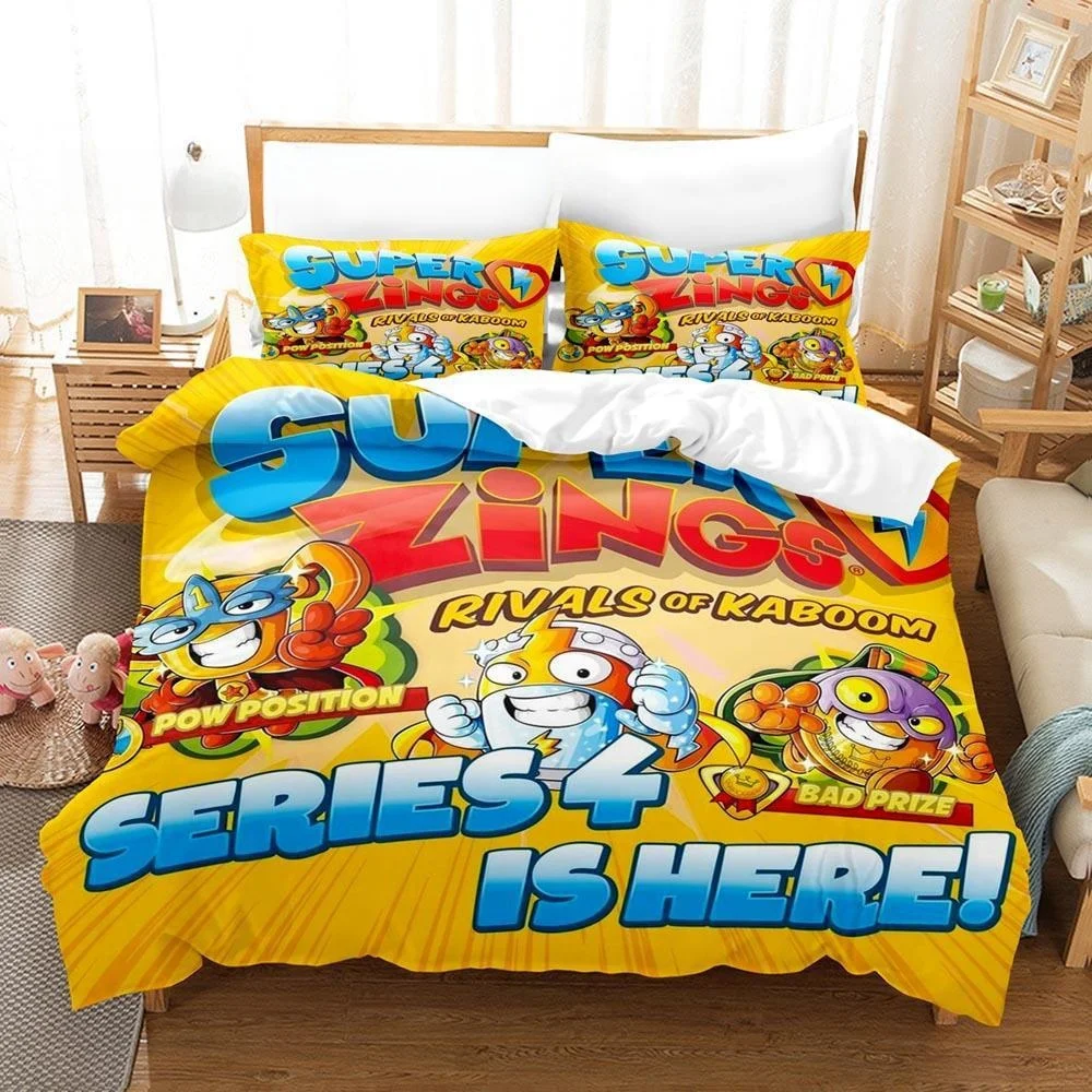 

3D Print Anime Super Zings Bedding Set Single Twin Full Queen King Size Bed Set Adult Kid Bedroom Duvet Cover Sets Home Textiles