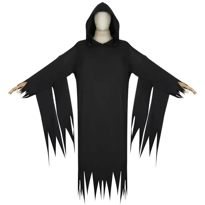 فستان تنكر للهالوين للبالغين من الرجال والنساء شيطان الصراخ أشباح الموت شيطان الملابس هوديي مع قناع