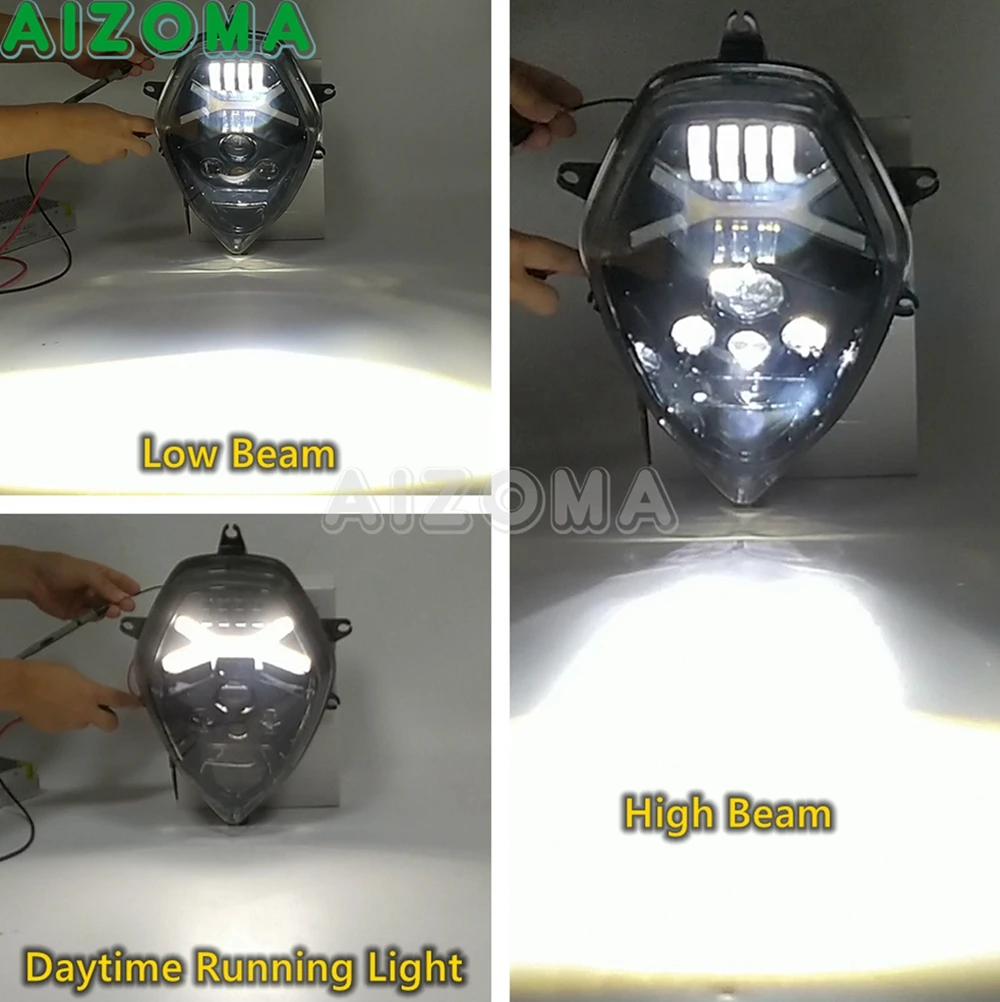 For Suzuki V STROM LED Headlight Assembly E9 Hi/Lo Beam Motorcycle DRL Headlamp For Suzuki V-STROM DL650 DL1000 DL 650 2014-2019