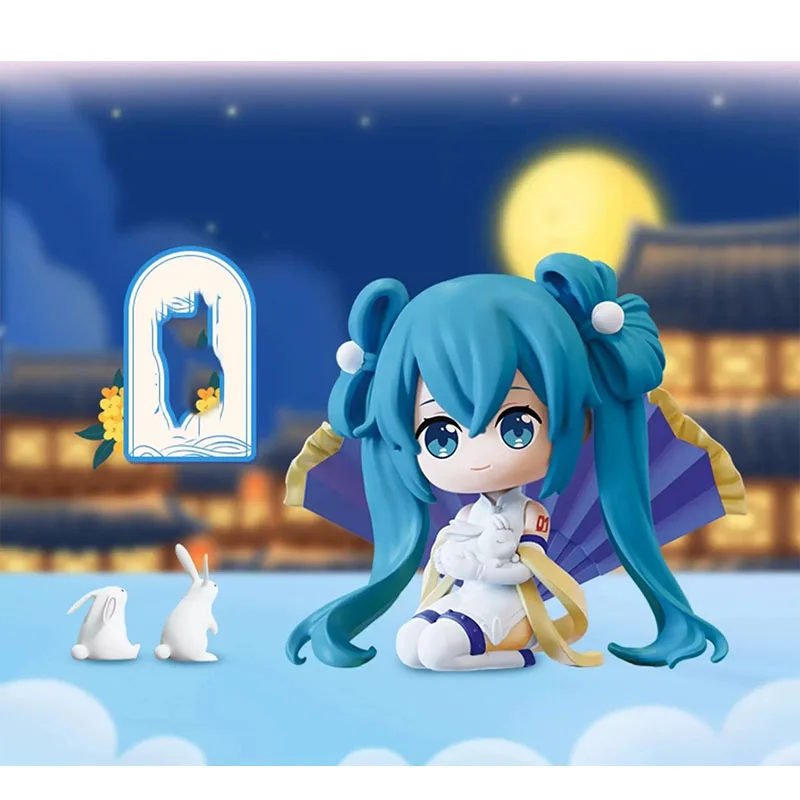 Caja Sorpresa de Cristal Hatsune Miku, Adorno de Escritorio con Globo de Nieve Kawaii, Decoración Coleccionable para Amantes del Anime, Regalo de Cumpleaños
