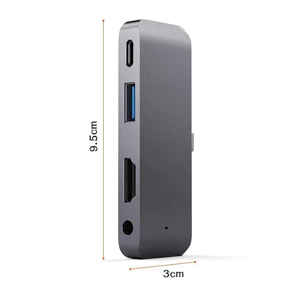 USB-Adapter 4K Pd 30W Laden USB 3.0 3,5 mm Kopfhörer Plug-and-Play-Design Wc7366 Adapter PD-Aufladung