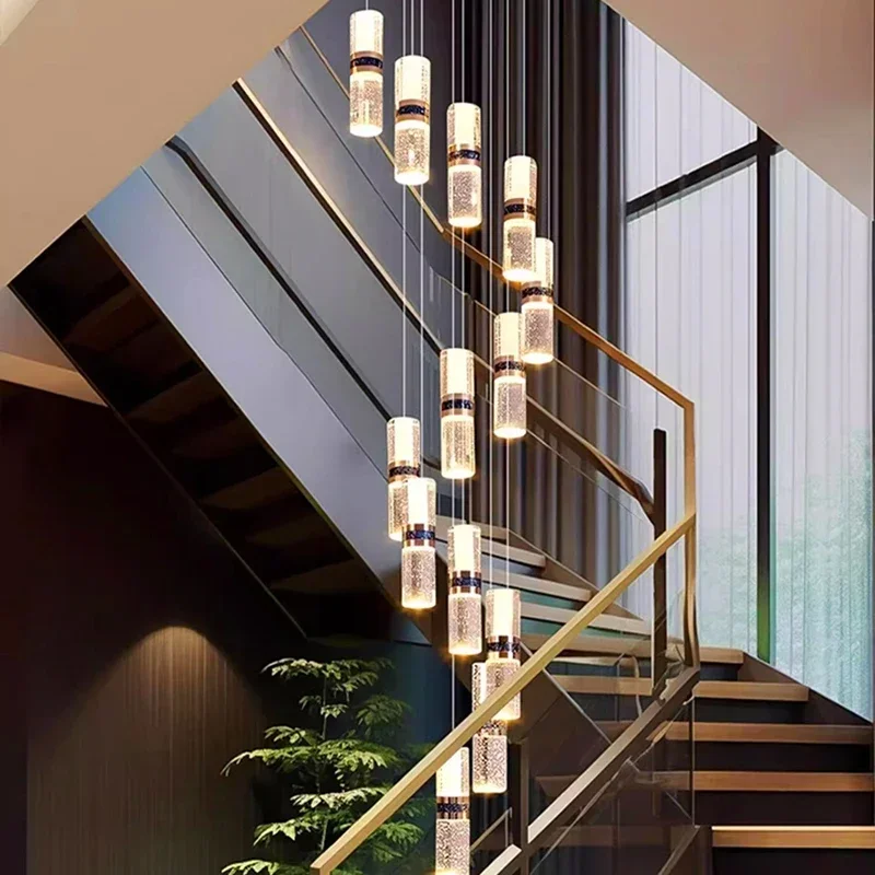 

Modern LED Chandelier Stairway Lamp Dining Table Chandelier Kitchen Lamp Minimalism Home Decorative Lighting Acrylic Chandelier