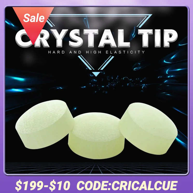 

G10 Gue Tip Break & Jump Tips Crystal Fiber Tips14.2mm Hard for Punch Cues Jump Cues Made in TAIWAN Pool Billiards Accessories