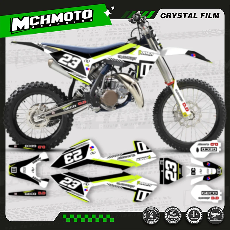 

MCHMFG Custom Team Grafische Achtergronden Decal Stickers Kit Voor For Husqvarna 2023 2022 2021 2020 2019 2018 TC85 003