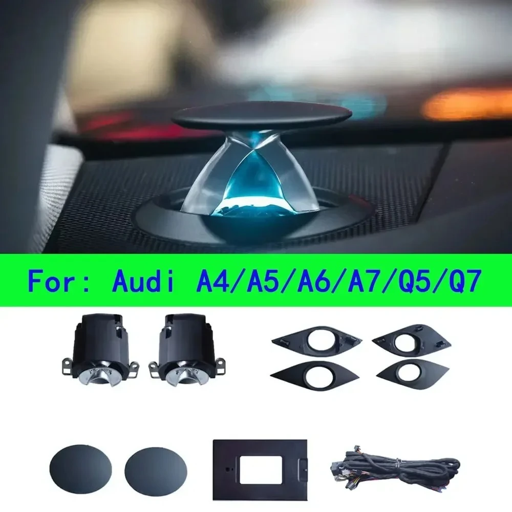 Altavoz Tweeter con luz ambiental para Audi A6 C7 C8 A7 A4 A5 B8 B9 Q5 2017-2024, lámpara profesional para el tablero central