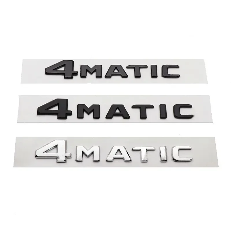 3D ABS Car Rear Trunk 4Matic Logo Letters Emblem Badge Stickers For Mercedes Benz W246 W204 W205 W212 W213 R350 GLA GLC GLK 300