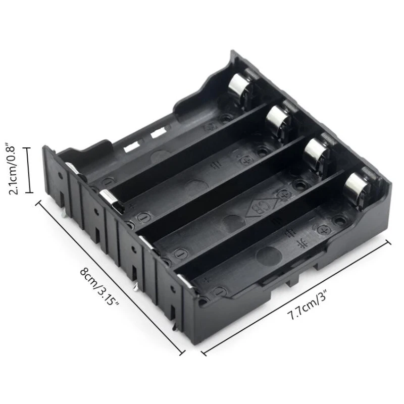 Lithium Battery 4 Slot Batteries Container With 8 Pin DIY Battery Case  For 4*3.7V 18650 Fast Charging