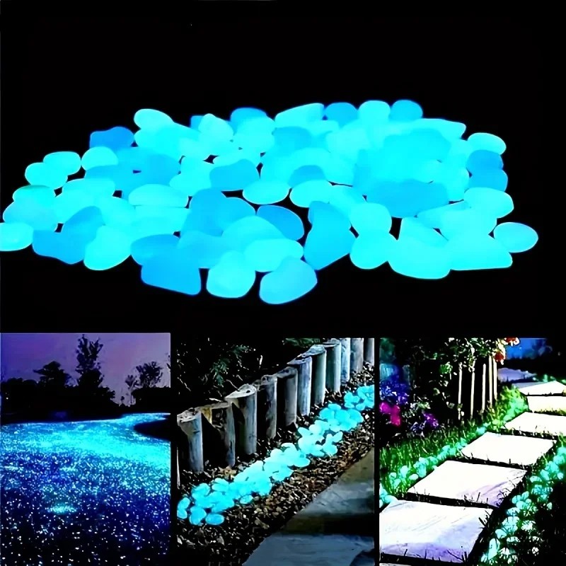 Luminous Pebbles Night Light Stones Aquarium Landscaping100pcsGarden Wedding Decoration Ornaments Supplies