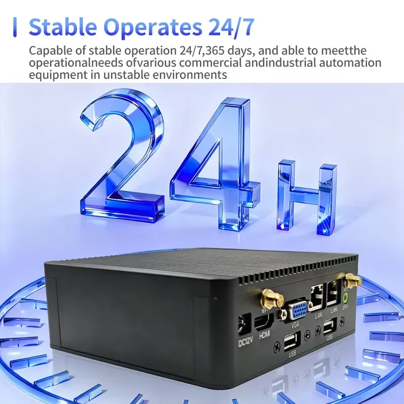 Dual SFP Fiber Port Celeron/i5/i7/i9 Quad-Core Gigabit NICs Fanless Embedded Soft Router Firewall Industrial Box PC New