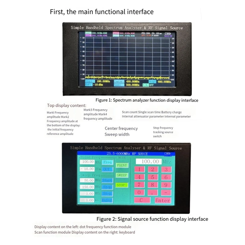 Handheld Spectrometer ZQ6 Simple Spectrometer With Tracking Source And Signal Source Multifunction Spectrometer-AC47