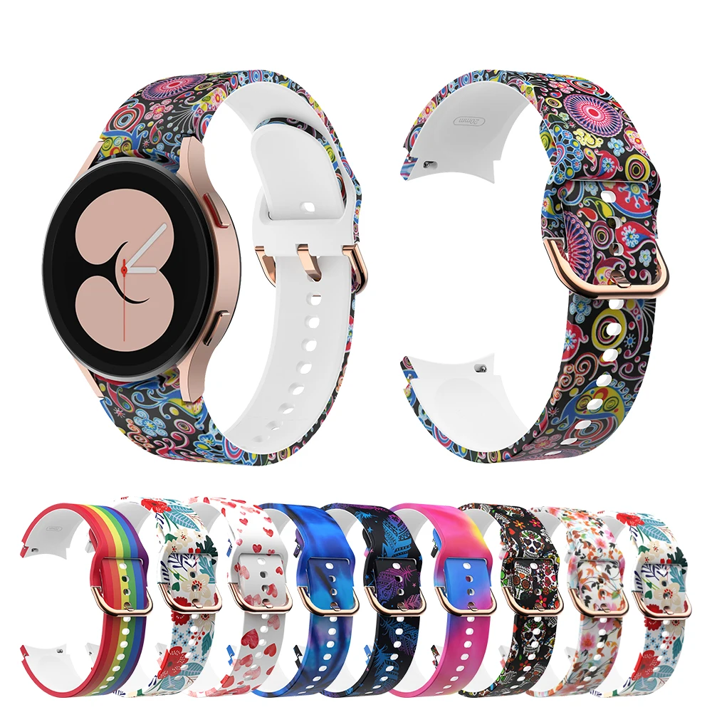 

Official Strap for Samsung Galaxy Watch 4 40mm 42mm 44mm 46mm Band Silicone for Samsung Galaxy Watch 6 5 4 Man Bracelet Strap