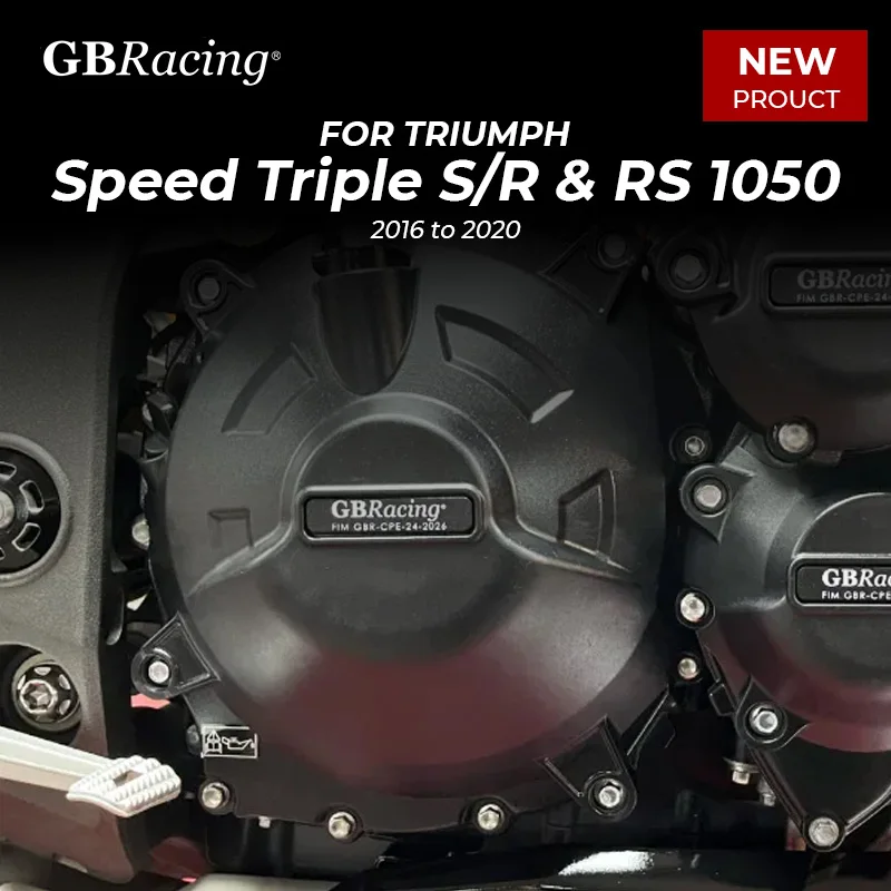 

gbracing For TRIUMPH Speed Triple S/R & RS 1050 Secondary Engine Cover Set 2016-2020 Alternator Clutch Cover Pulse Starter Cover