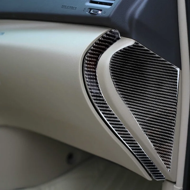 For 08-13 Toyota Highlander Car Interior Modification Carbon Fiber Door Buffer Panel Decorative Stickers