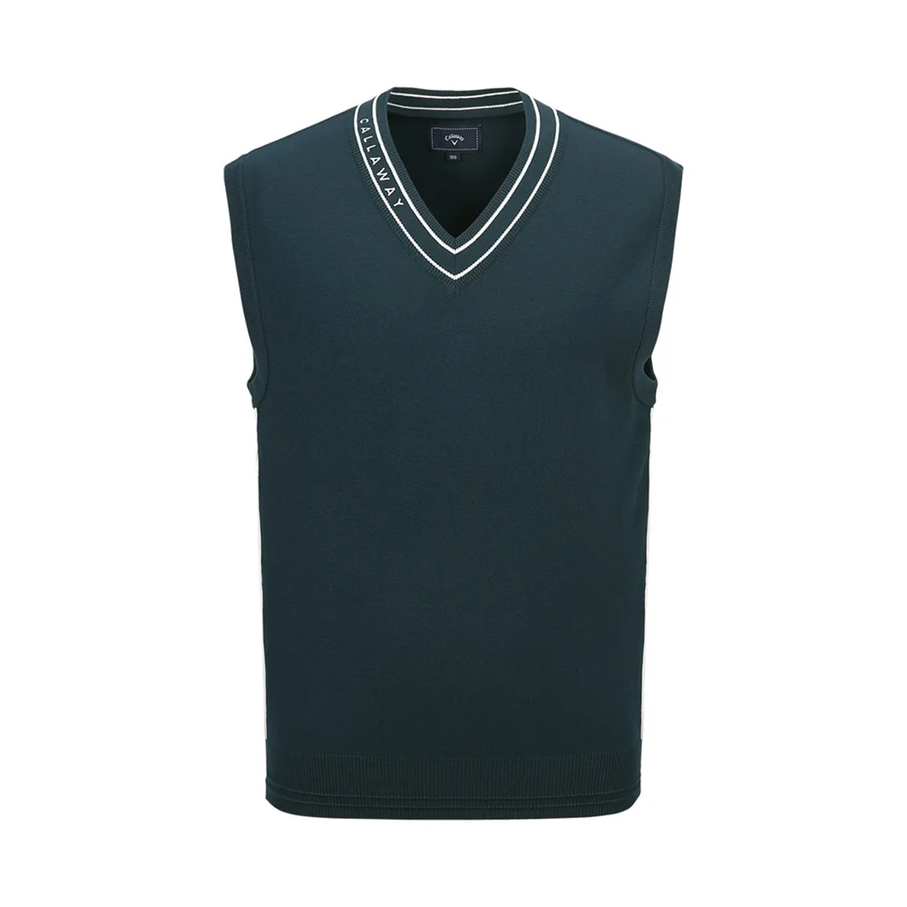 CALLAWAY Men's V-neck Knitted Vest! New Style for Sports! Simple Design! Luxurious Golf Wear for Autumn, Fashionable!