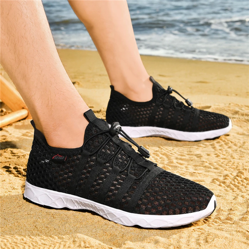 Men's Mesh Breathable Casual Shoes, Outdoor Beach Water Shoes, Lightweight Suixi Shoes image 5
