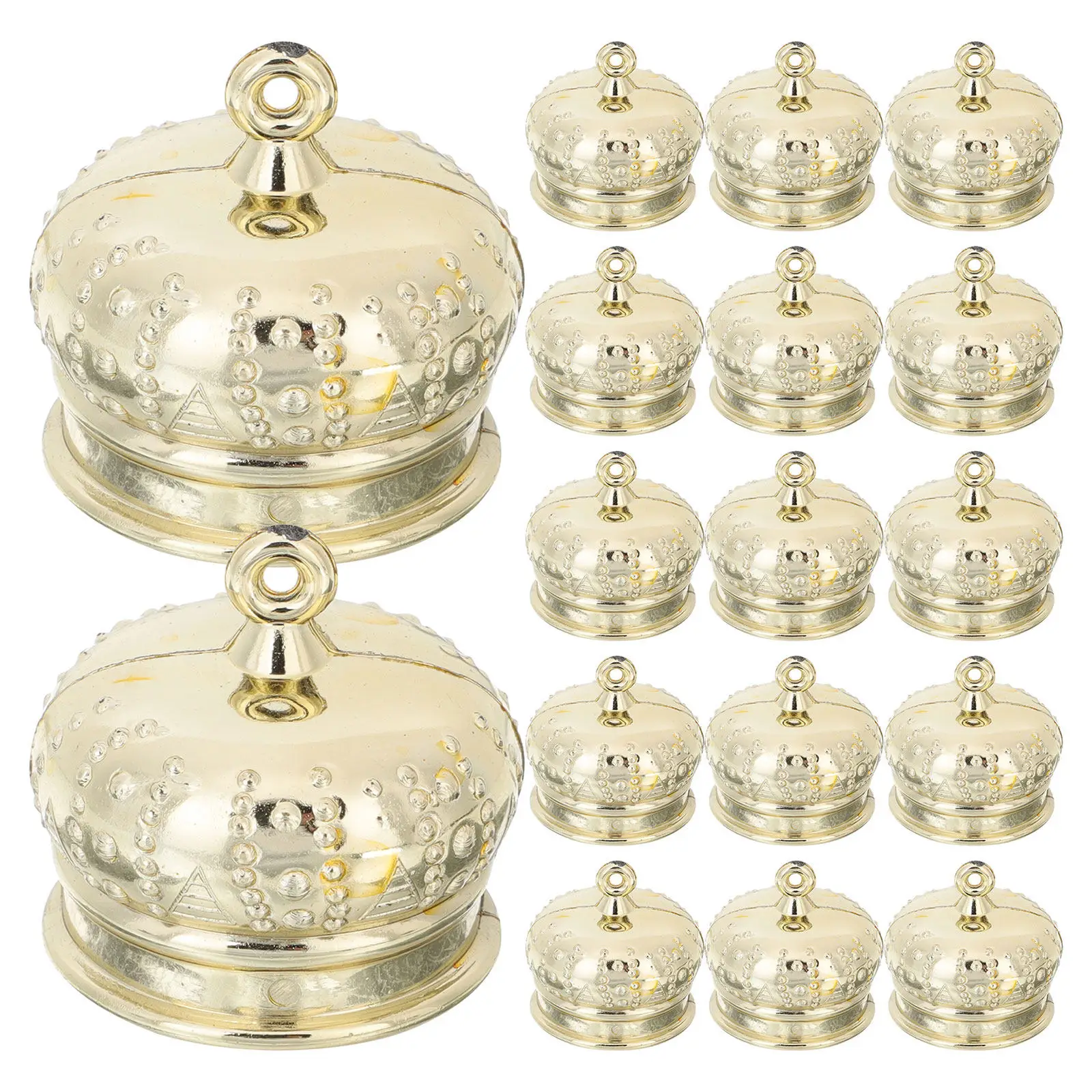 Image of 50 Stück Schmuckherstellungszubehör: Vergoldete Aufhängerkappen für DIY-Ornamente