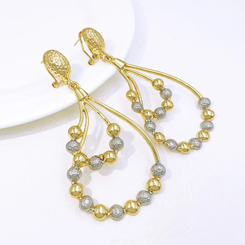 Große ohrringe für frauen nigeria trend schmuck elegante tropfen ohrringe hochzeits feier geschenk – Detail 2