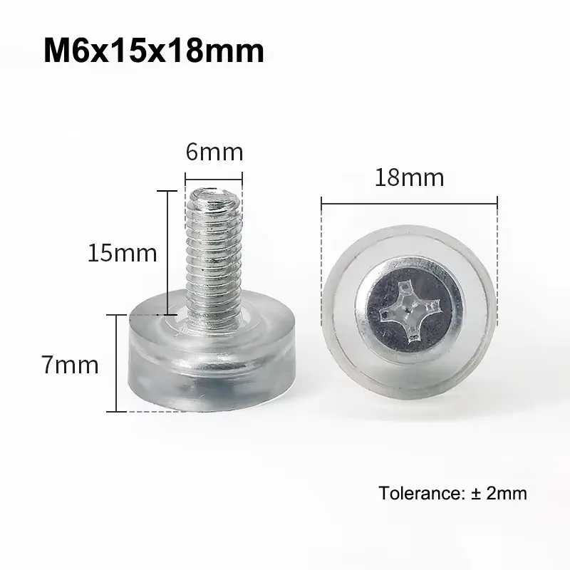 M6 M8 Leveling Foot Screw On Type PP Plastic Furniture Table Chair Sofa Leg Anti-slip Feet Adjustable Leveler Base Bolt Pad