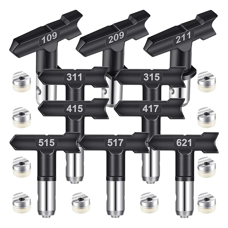 

Spray Tips Reversible Spray Tip Airless Spray Nozzles Stainless Steel For Airless Paint Spray Sprayer 109, 213, 311, 315, 413