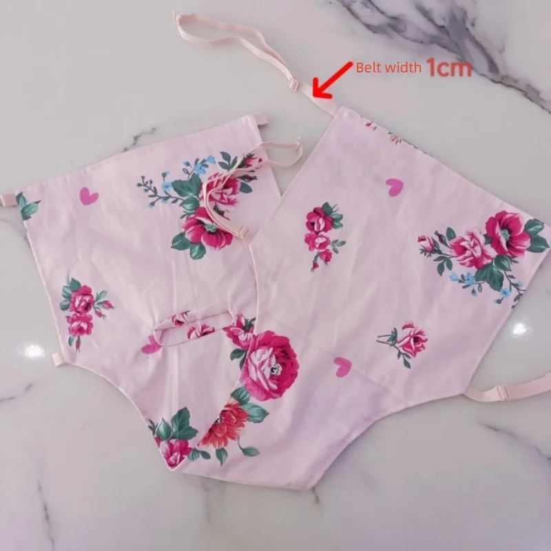 Men Sexy Pink Floral Briefs Built In Sheath Adjustable Waistband Panties Fetish Sissy Club Private Party Live Show Sexy Costumes