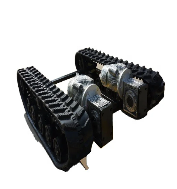 Rubber track chassis for all terrain robot agricultural machinery