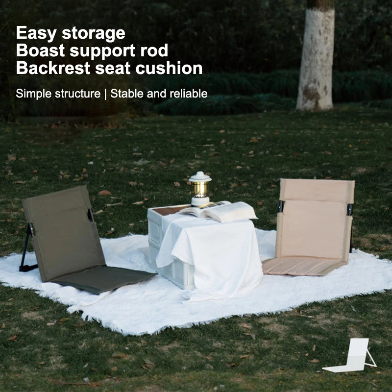 

Foldable Camping Chair Outdoor Garden Park Single Lazy Chair Backrest Cushion Picnic Camping Folding Back Chair Beach Chairs
