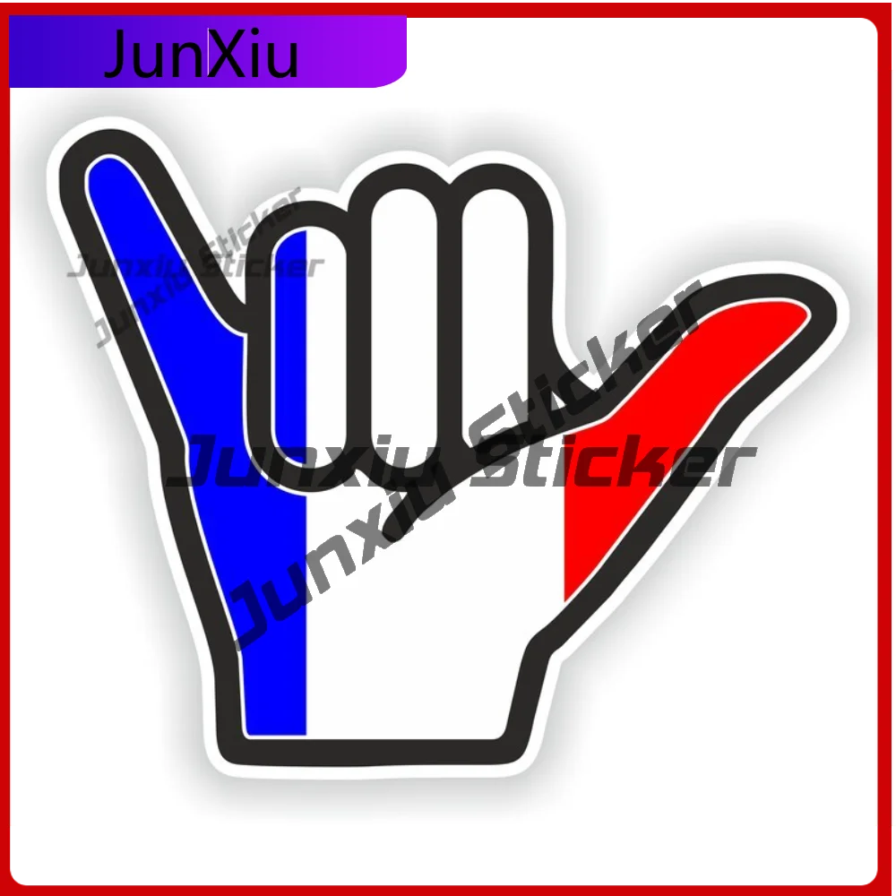 

France Shaka Hand Sticker Hang Loose Premium Auto Accessories For Car Truck Scratch Cover Decoration Auto Accessories Exterior