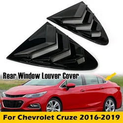 For Chevrolet Cruze 2016-2019 Car Rear Louver Window Side Shutter Cover Trim Sticker Vent Scoop ABS Carbon Fiber Accessories ABS