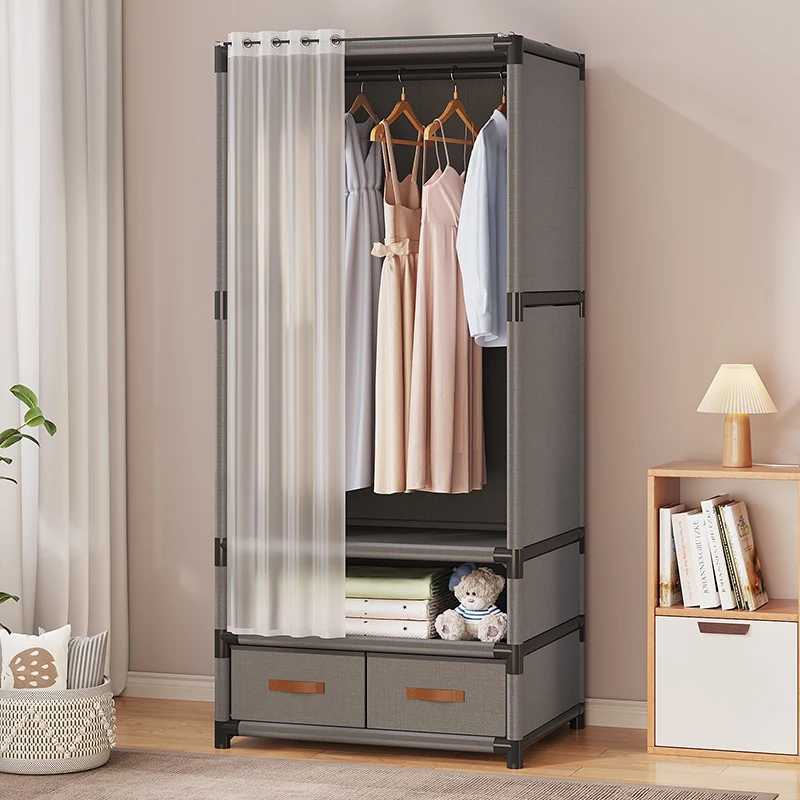 

Dressers Storage Closet Organizer Bedroom Mobile Clothes Wardrobe Portable Shelf Dining Nightstands Guarda Roupa Hotel Furniture