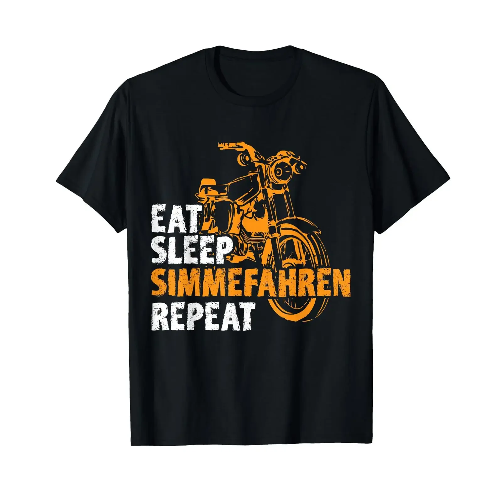 EAT SLEEP Simmefahren REPEAT Simson S51 T Shirt vintage Washed Comfortable graphic homme Breathable Top For Everyday Wear