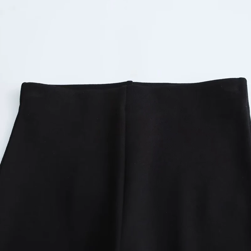 Basicis-Leggings taille haute pour femmes, pantalons à cloche, streetwear élégant, pantalons longs simples, vêtements de rue, mode