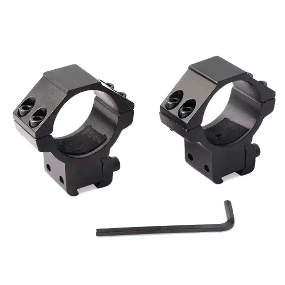 2PCS Hunting Rifle Scope Mount Ring Picatinny Rail Double Nails 11mm 20mm Dovetail Polishing Aluminum Alloy Flashlight Mount