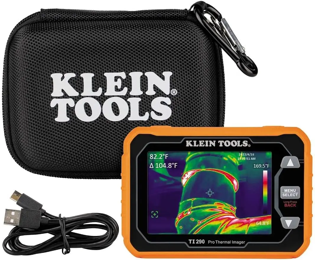 

Klein Tools TI290 Rechargeable PRO Thermal Imaging Camera, Over 49000 Pixels, Wi-Fi Data Transfer, 3 Palettes, High / Low Temper