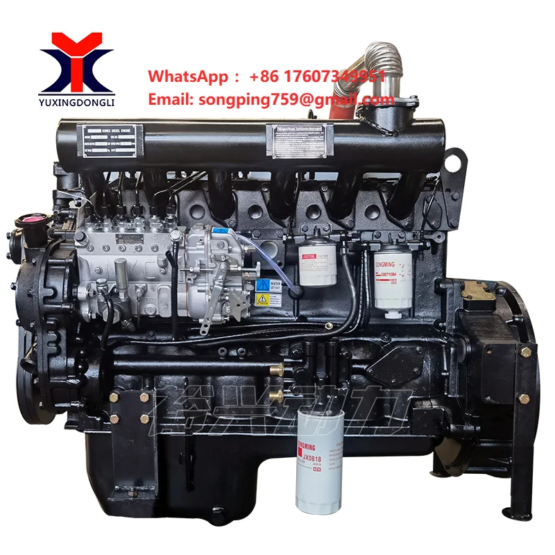 84KW/138HP Electric Start Water-Cooled 4 Stroke Ricardo Series Diesel Engine with PTO Bearing & Pump Euro 1 Emission Made China