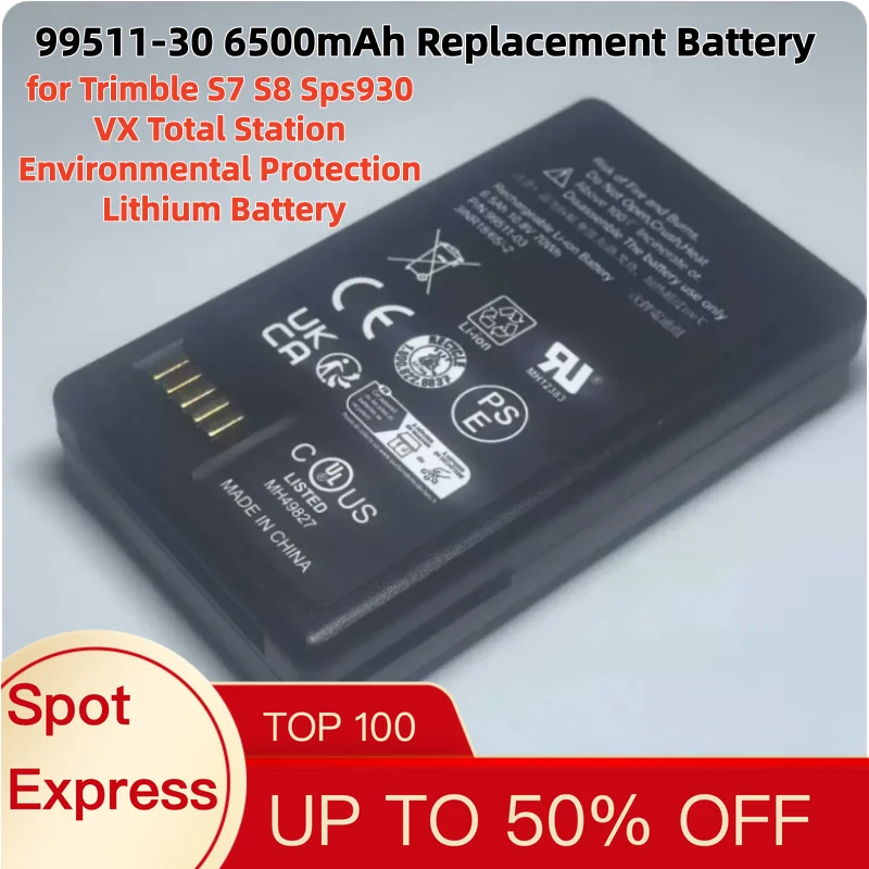 99511-30 6500mAh Replacement Battery for Trimble S7 S8 Sps930 VX Total Station Environmental Protection Lithium Battery