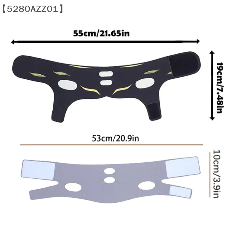 Correa adelgazante facial para reducir el doble levantamiento de la barbilla, pegatinas faciales en V, anti vendaje para la cara, cinturón, máscara, máscara ovalada para levantar la cara, 1 Uds.