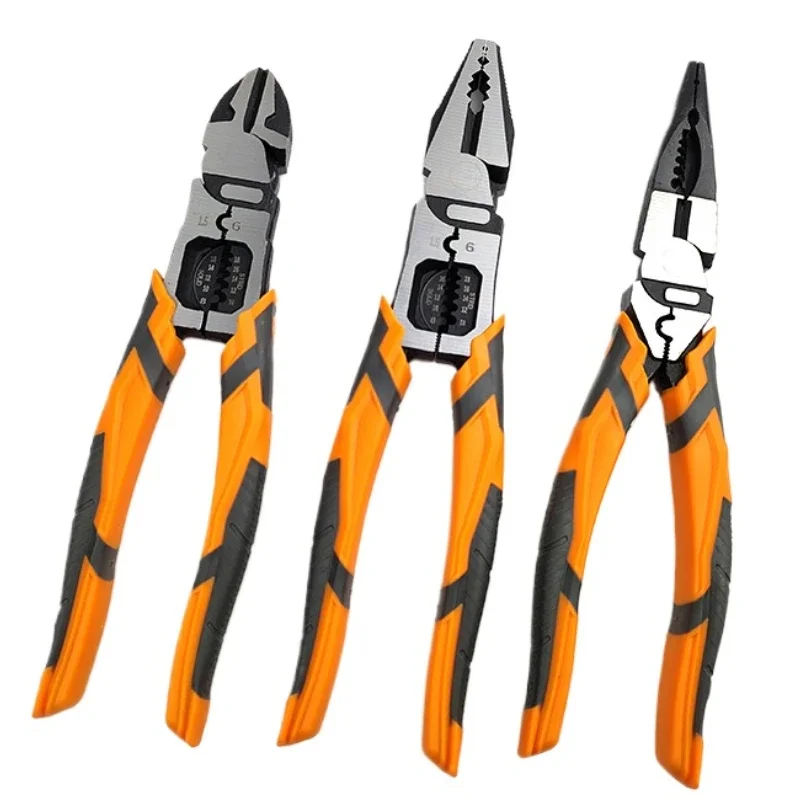 

Electrician Cutting Universal Nozzle Pliers Diagonal Wire Cable Cutters Long Nose Clip Wiring Multifunctional Stripping Tools